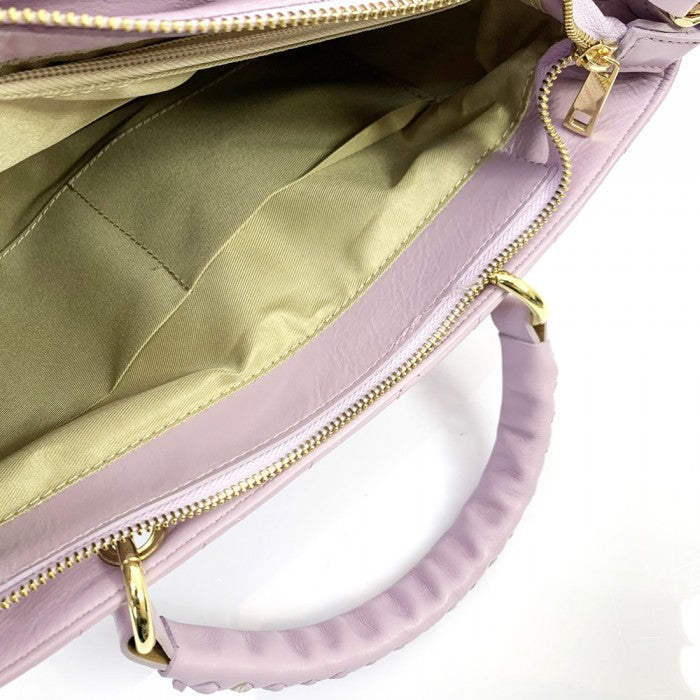 Severa Italian Genuine Leather Quilted Handbag