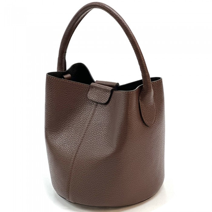 Agostina Leather Bucket Bag