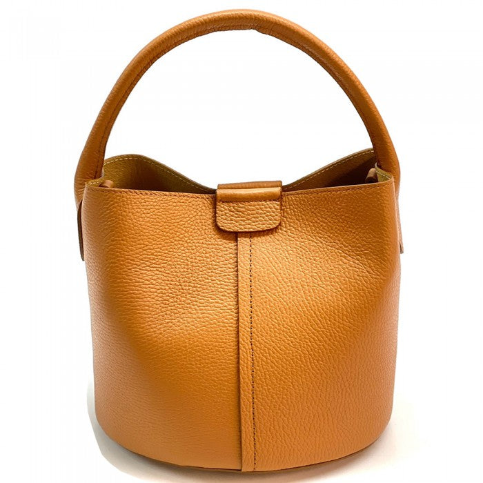 Agostina Leather Bucket Bag