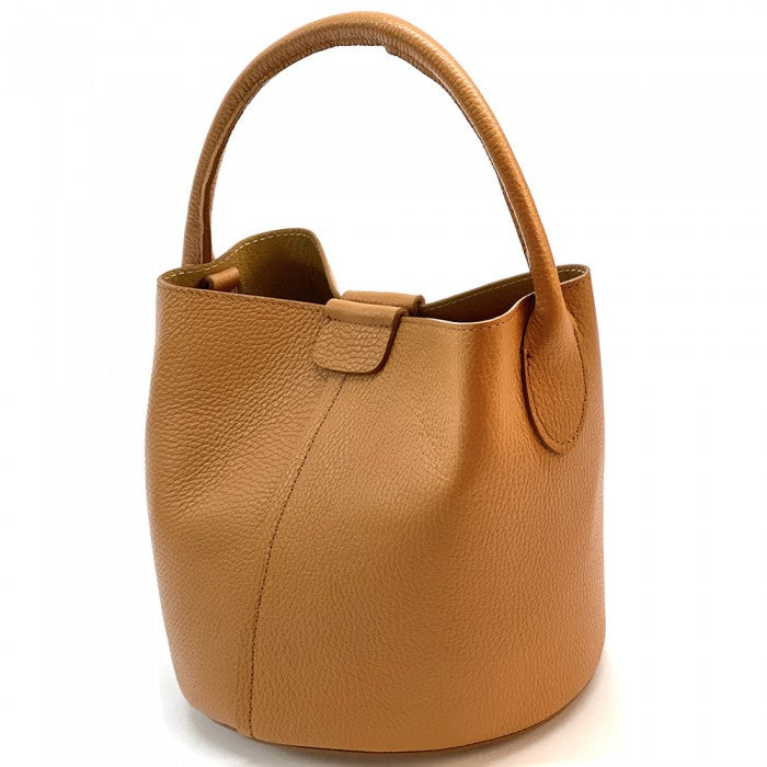 Agostina Leather Bucket Bag