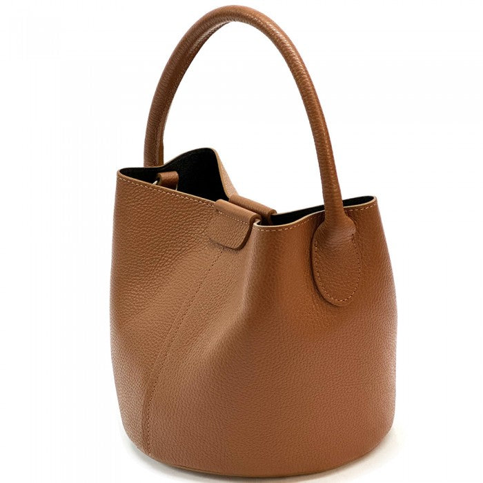 Agostina Leather Bucket Bag