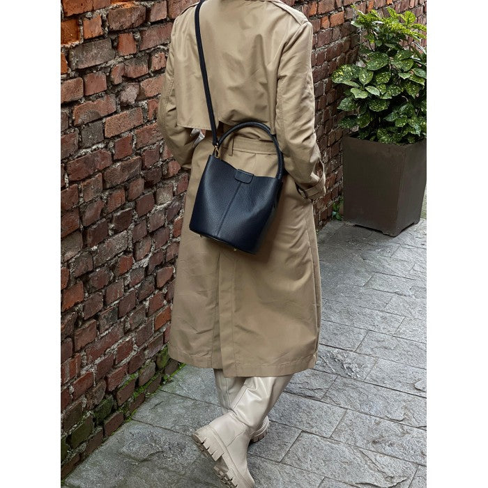 Agostina Leather Bucket Bag