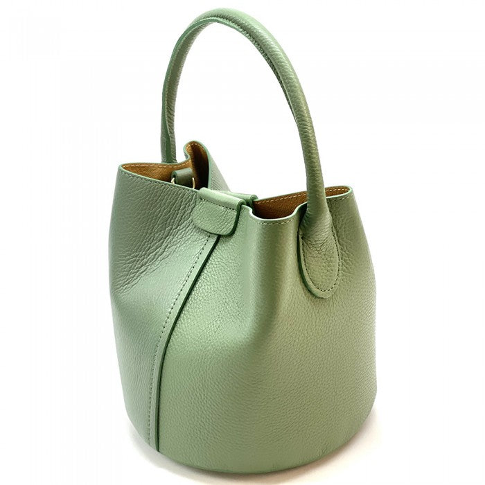 Agostina Leather Bucket Bag