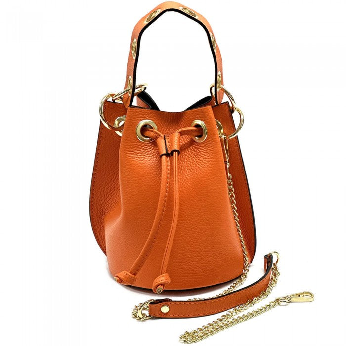 Fiammetta leather bucket bag