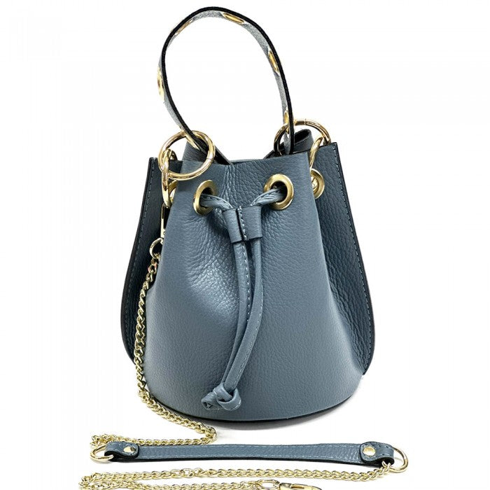 Fiammetta leather bucket bag