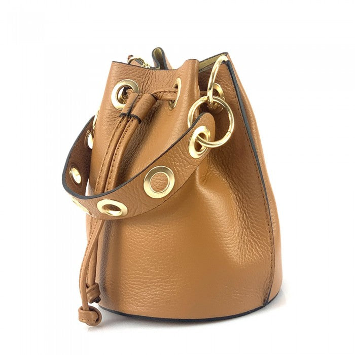 Fiammetta leather bucket bag