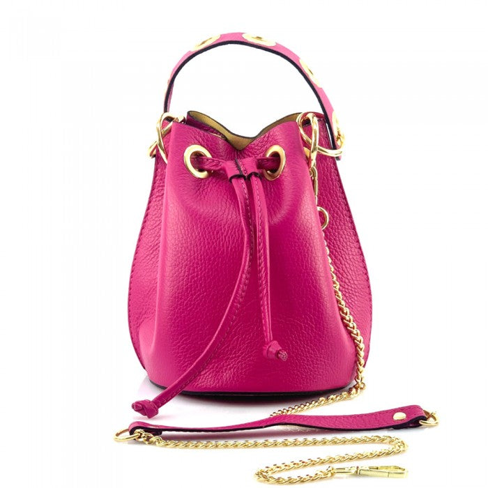 Fiammetta leather bucket bag