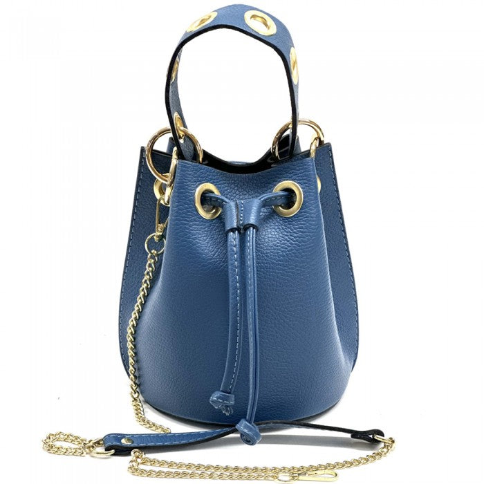 Fiammetta leather bucket bag