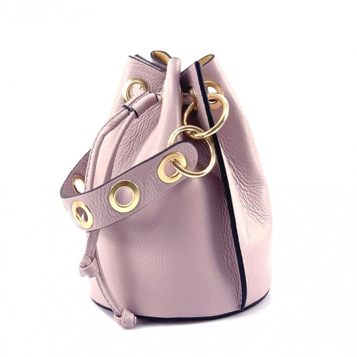 Fiammetta leather bucket bag