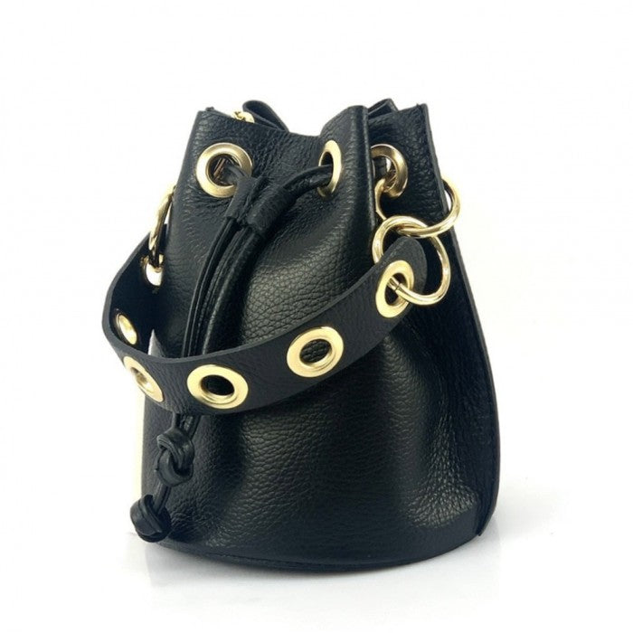 Fiammetta leather bucket bag