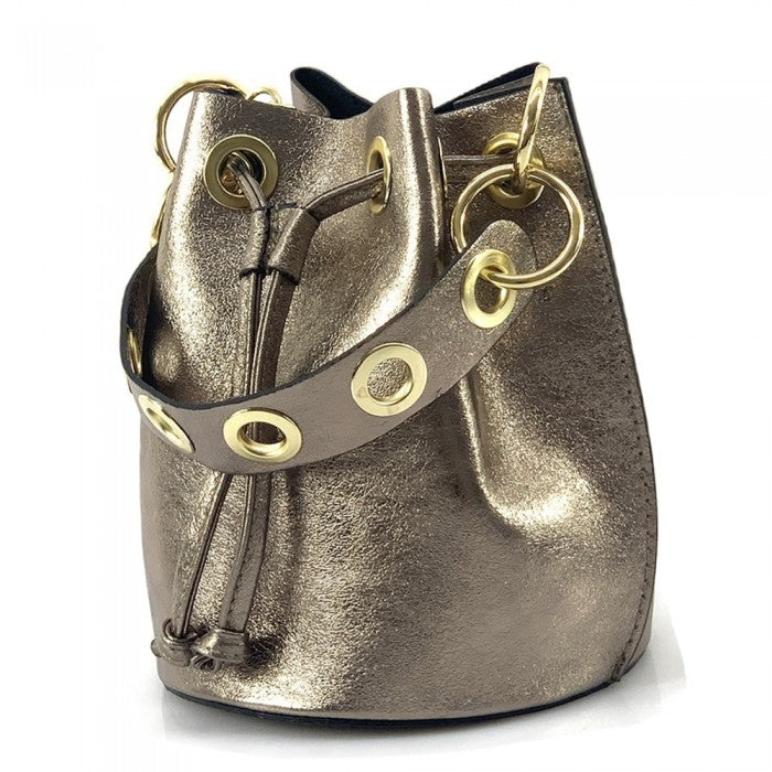 Fiammetta leather bucket bag