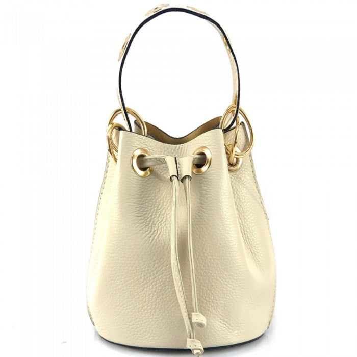 Fiammetta leather bucket bag