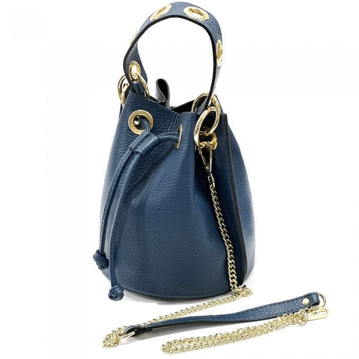 Fiammetta leather bucket bag