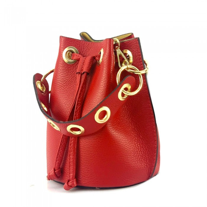 Fiammetta leather bucket bag