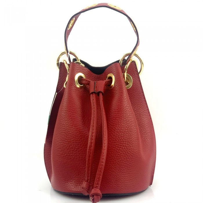 Fiammetta leather bucket bag