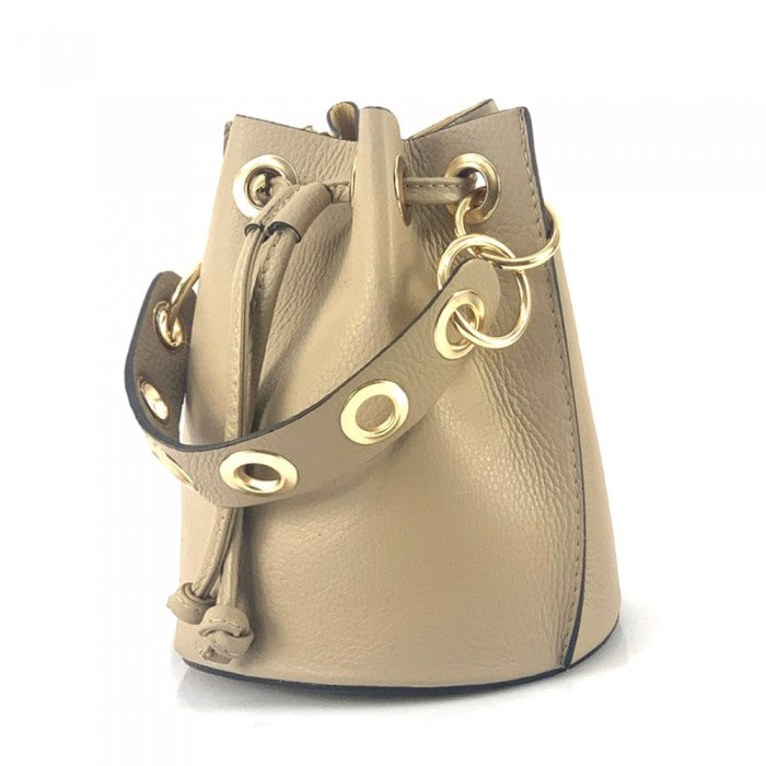 Fiammetta leather bucket bag