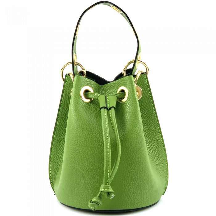 Fiammetta leather bucket bag