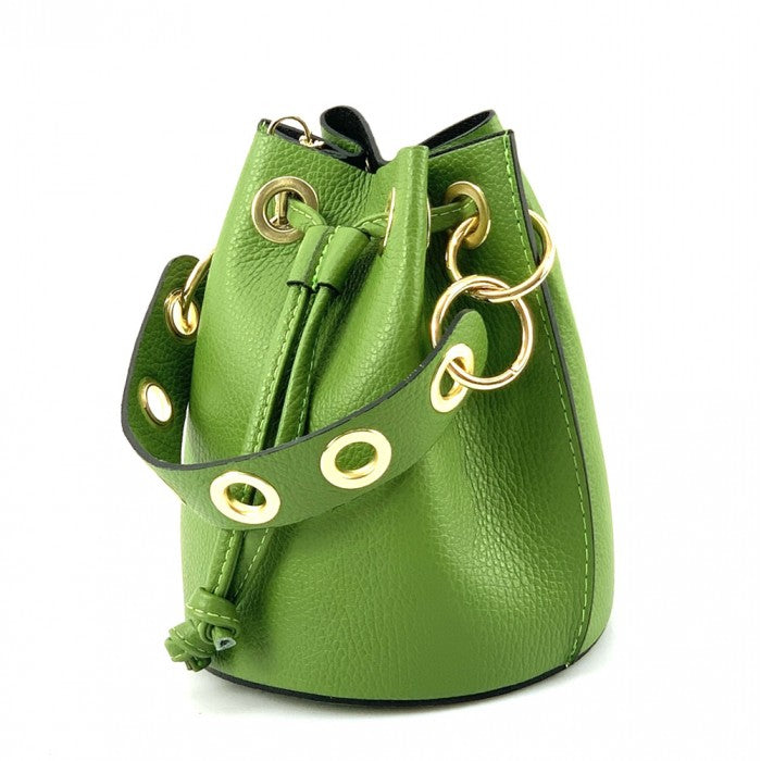 Fiammetta leather bucket bag
