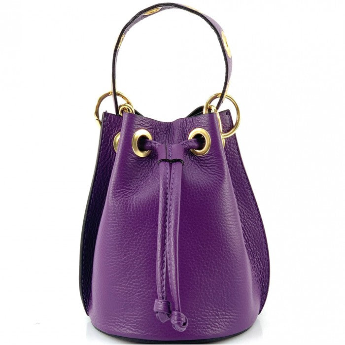 Fiammetta leather bucket bag