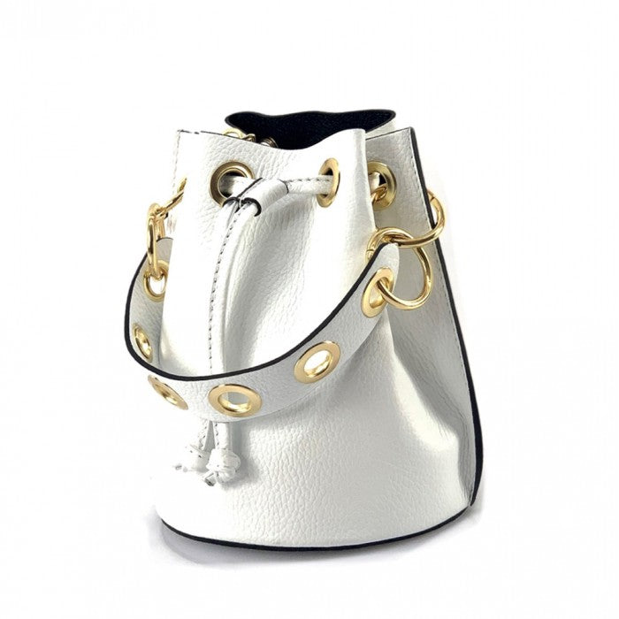 Fiammetta leather bucket bag