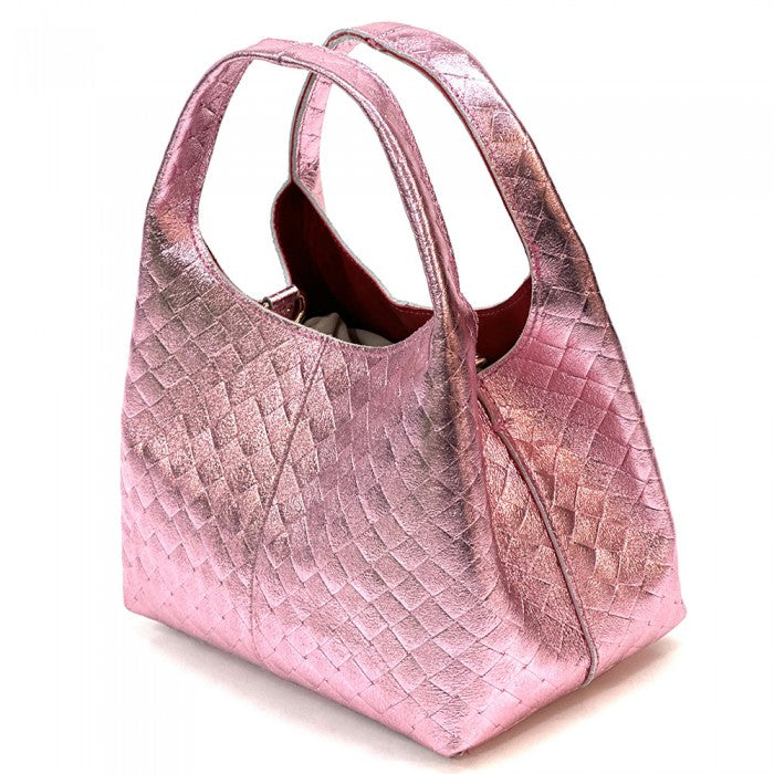 Debora Italian Handmade Quilted Leather Hobo Bag