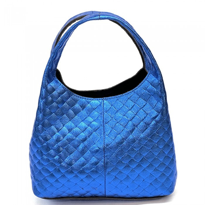 Regina Italian Handmade Quilted Leather Hobo Bag
