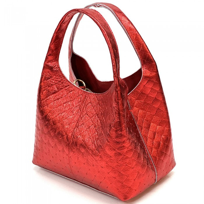 Regina Italian Handmade Quilted Leather Hobo Bag