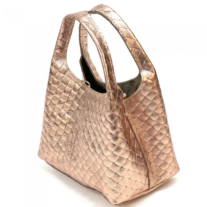 Debora Italian Handmade Quilted Leather Hobo Bag