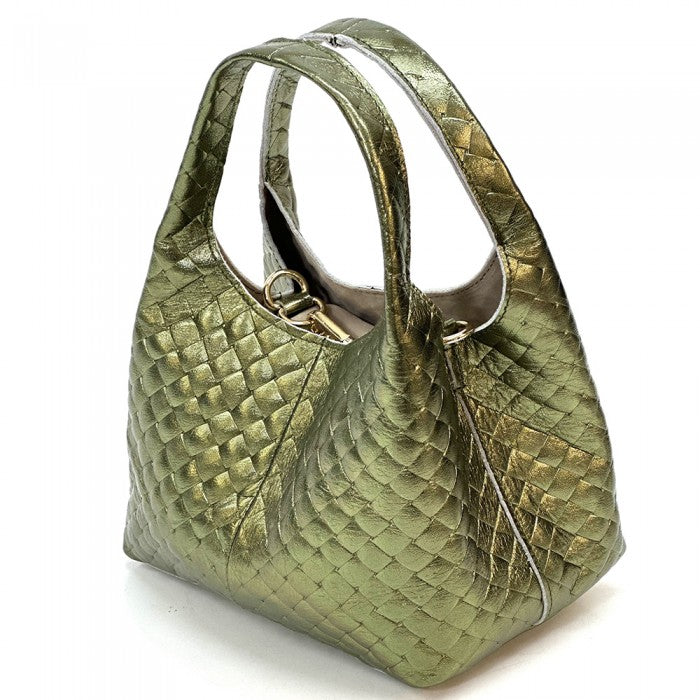 Debora Italian Handmade Quilted Leather Hobo Bag