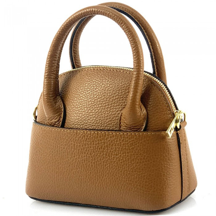 Sac coquillage en cuir italien Fabrizia