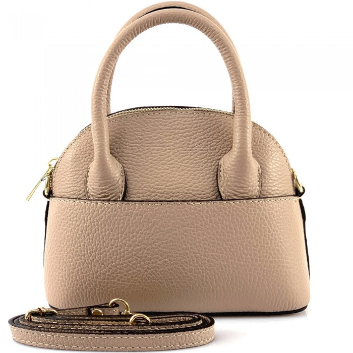 Sac coquillage en cuir italien Fabrizia