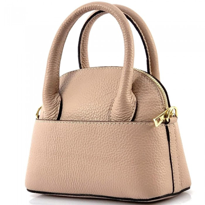 Sac coquillage en cuir italien Fabrizia