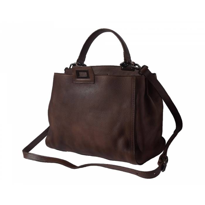 Peekaboo leather-handbag