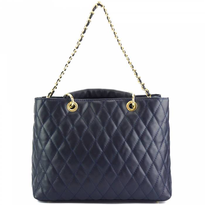 Severa Italian Genuine Leather Quilted Handbag