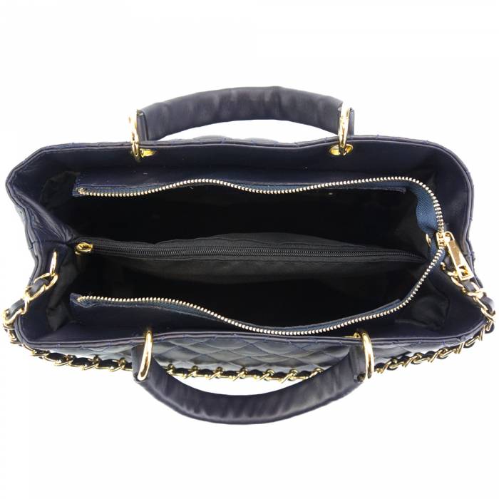 Sac à main matelassé en cuir véritable italien Letizia