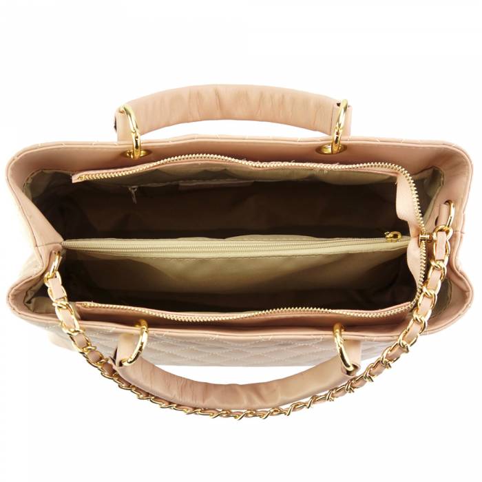 Sac à main matelassé en cuir véritable italien Letizia