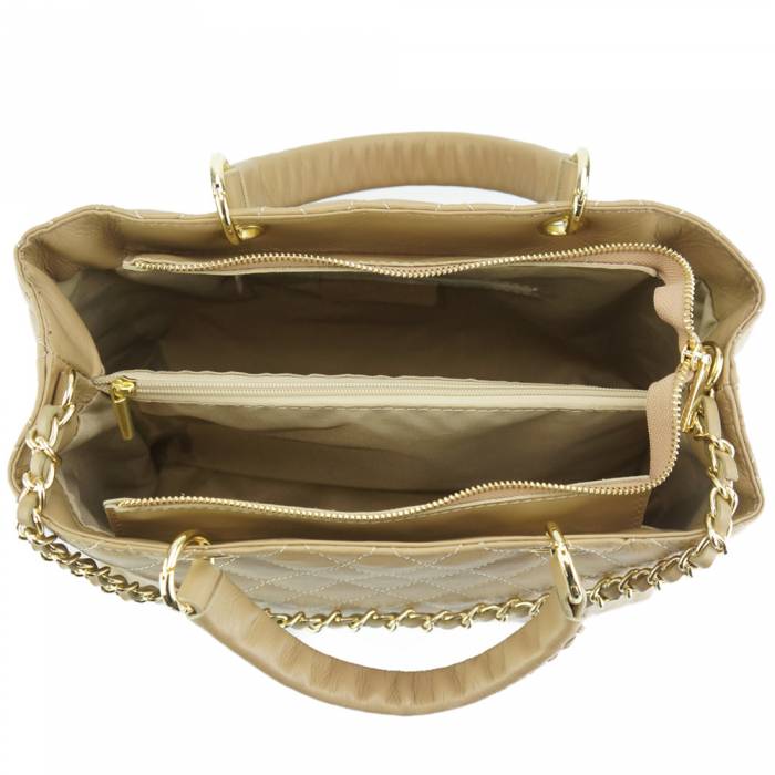 Severa Italian Genuine Leather Quilted Handbag