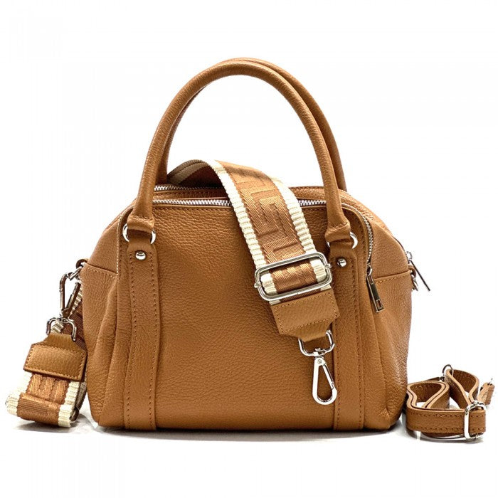 Maica Leather Boston Bag