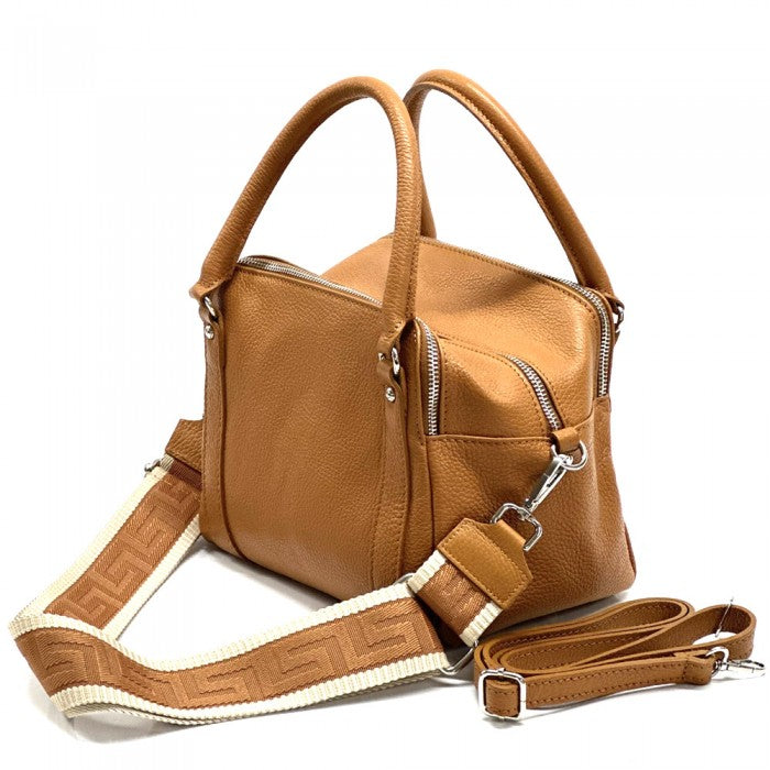 Maica Leather Boston Bag