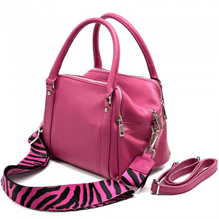 Maica Leather Boston Bag