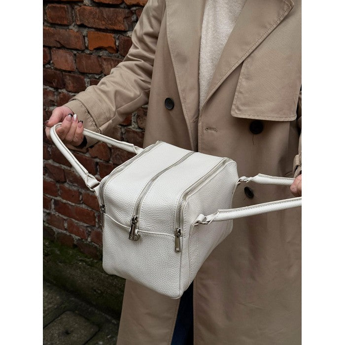 Maica Leather Boston Bag