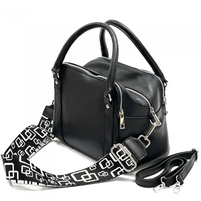 Maica Leather Boston Bag