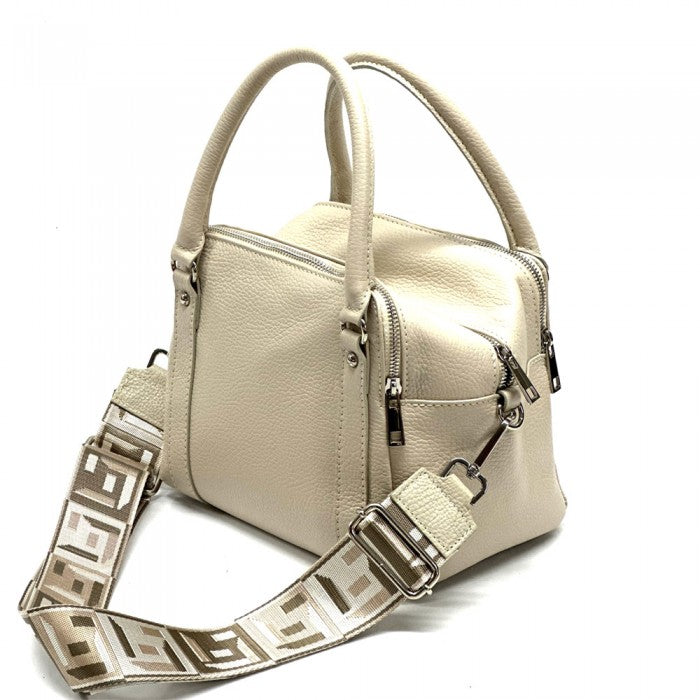 Maica Leather Boston Bag