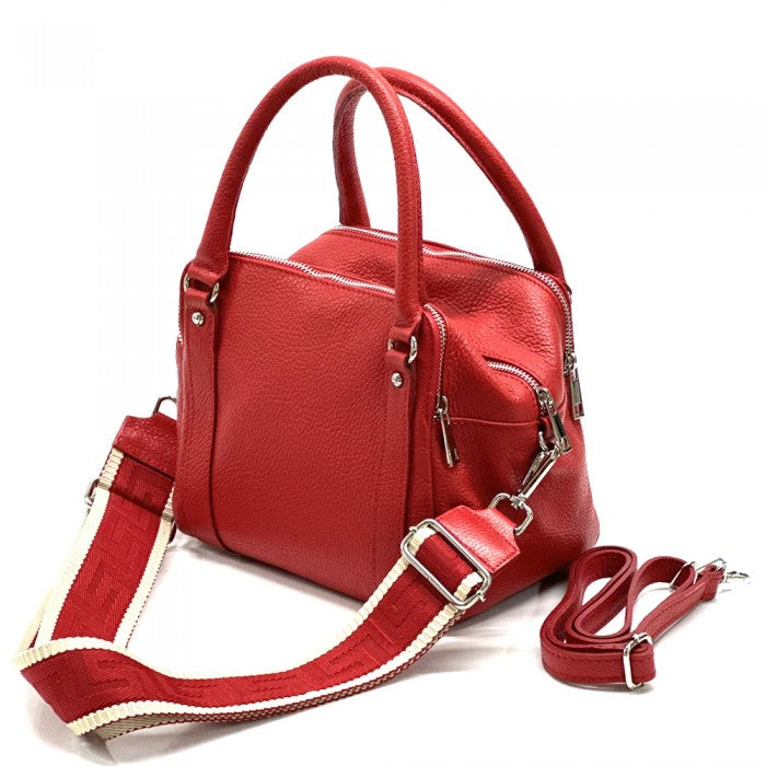 Maica Leather Boston Bag