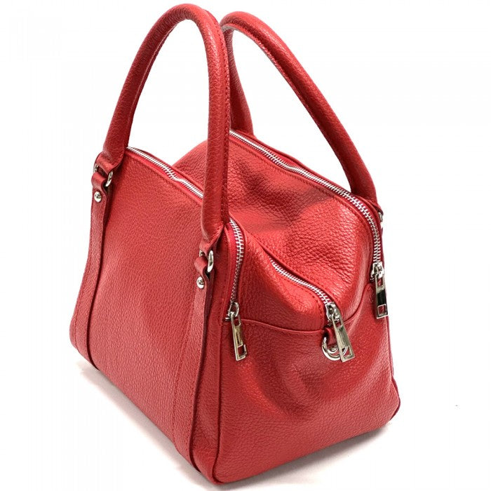 Maica Leather Boston Bag