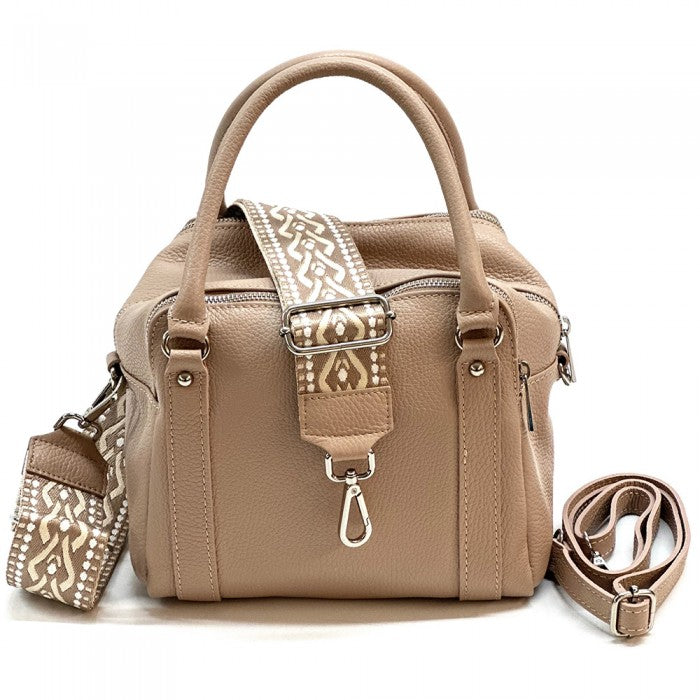 Maica Leather Boston Bag