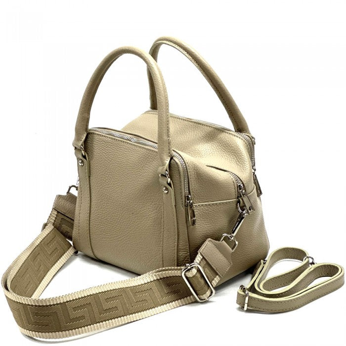 Maica Leather Boston Bag