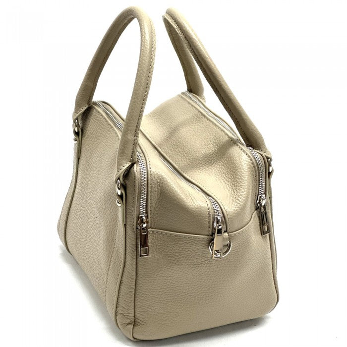 Maica Leather Boston Bag