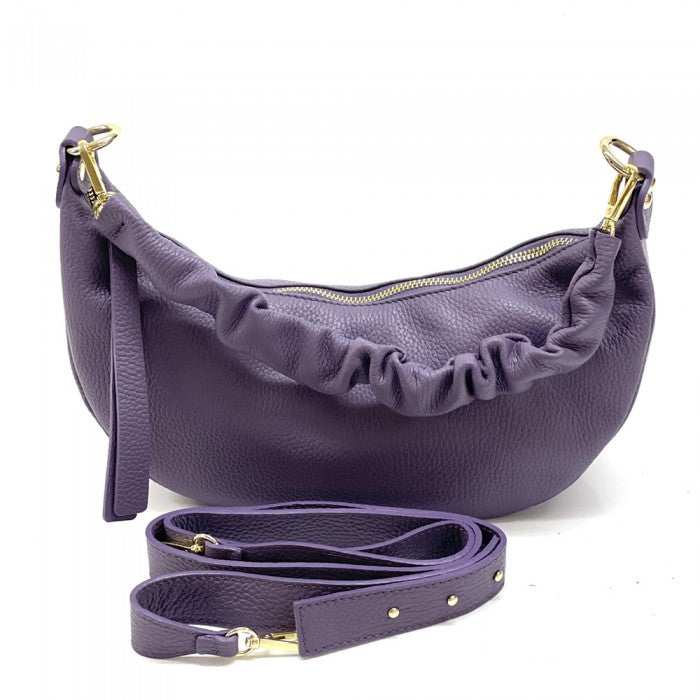 A green Tara Small Hobo leather handbag with a single handle and adjustable shoulder strap.