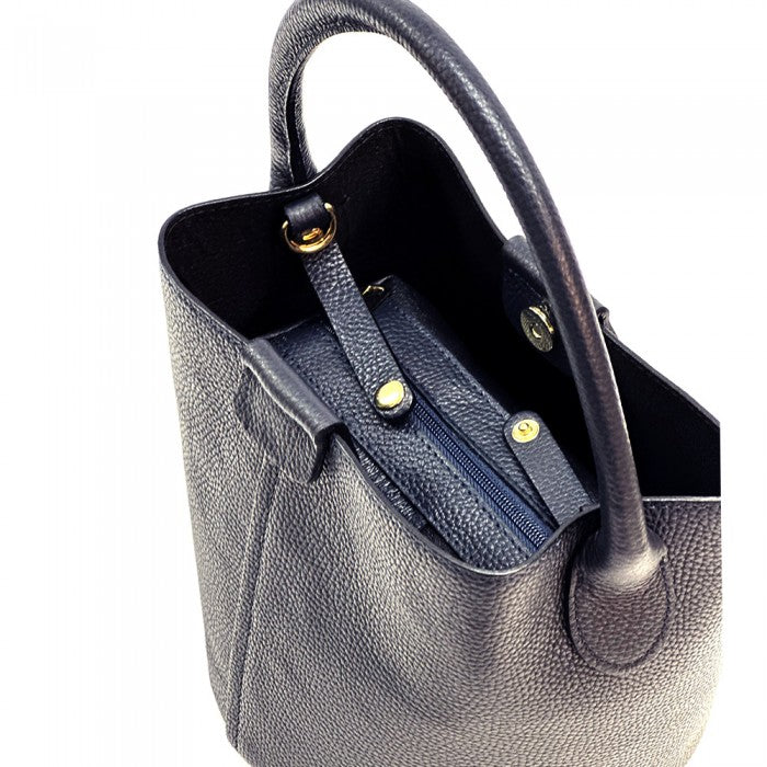 Agostina Leather Bucket Bag